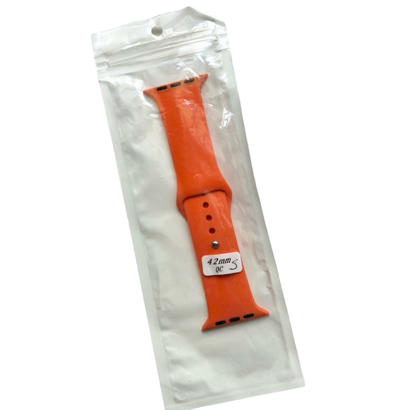 5/$20 NEW ORANGE Silicone Sport Band Apple Watch 44/45/49mm S/M - Picture 6 of 7